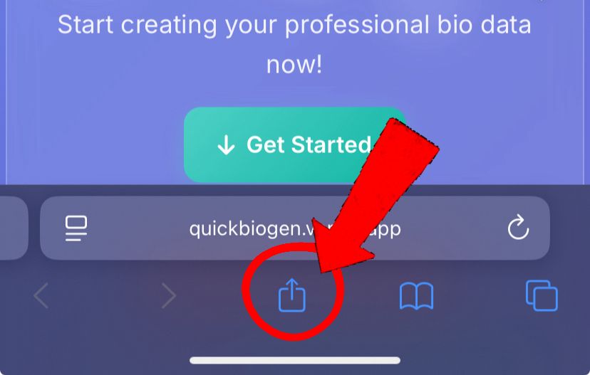 iOS PWA Installation Screenshot